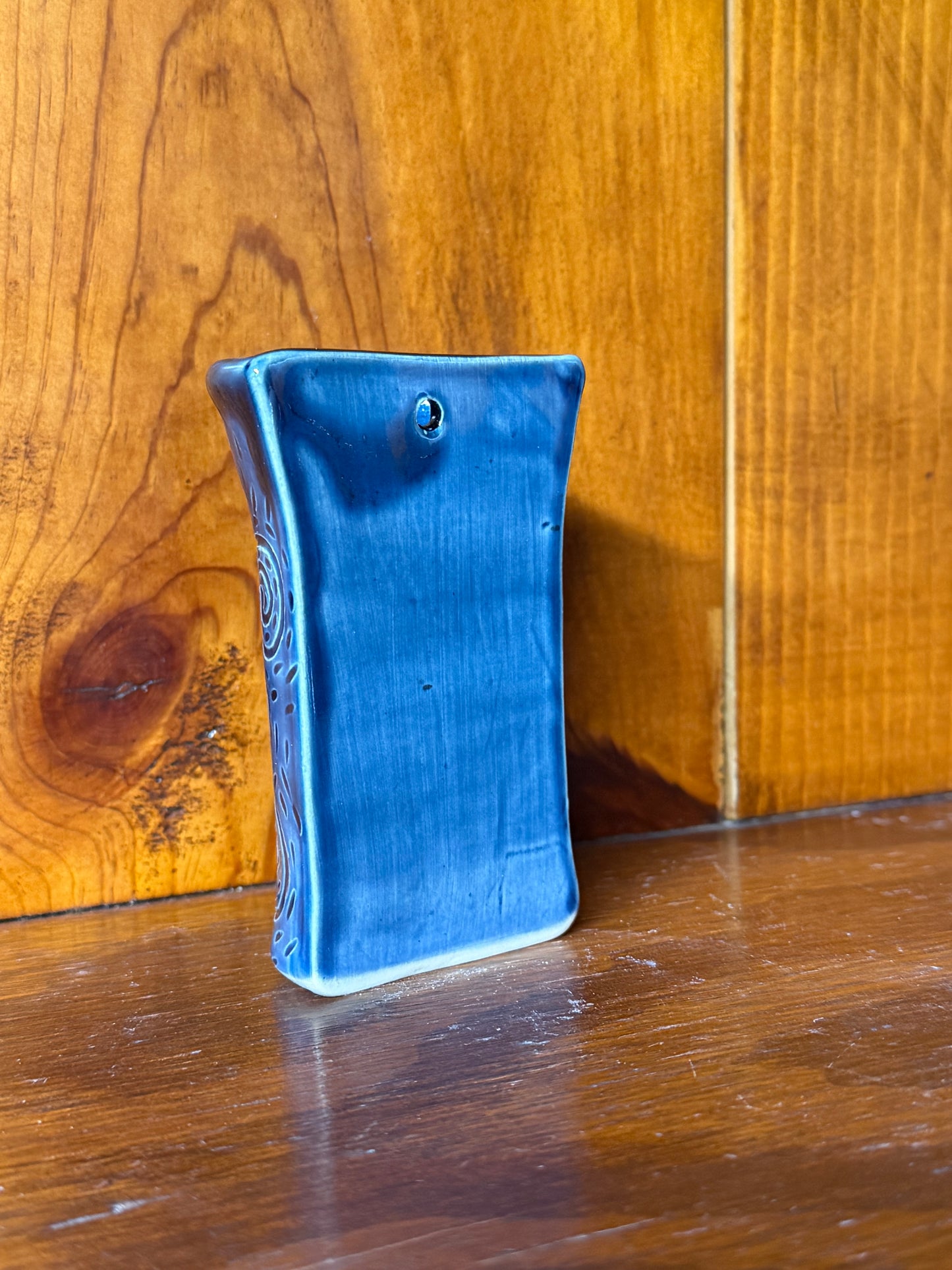 Carved Mini Hanging Wall Vase