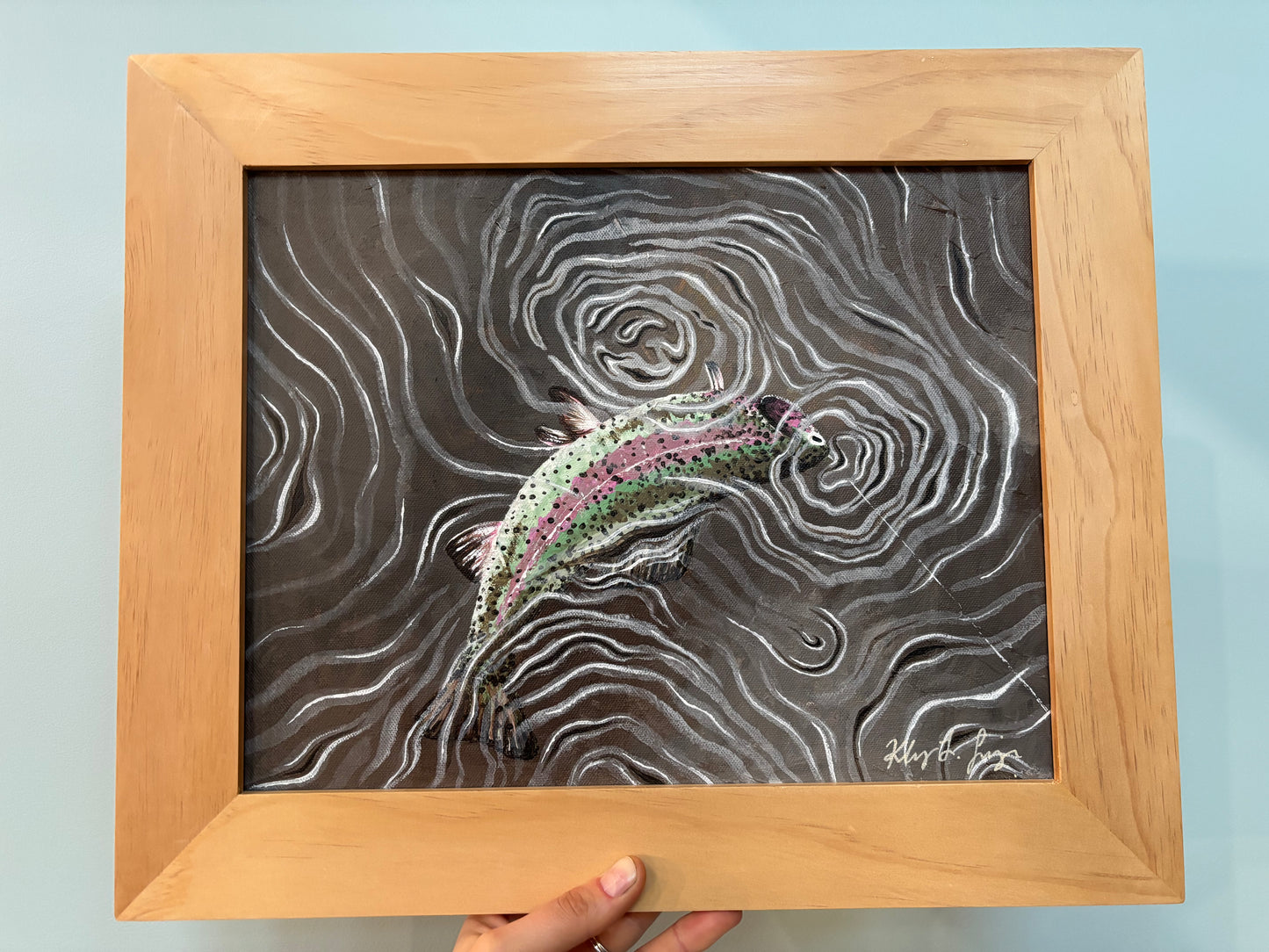 "Fish on" Fine art original
