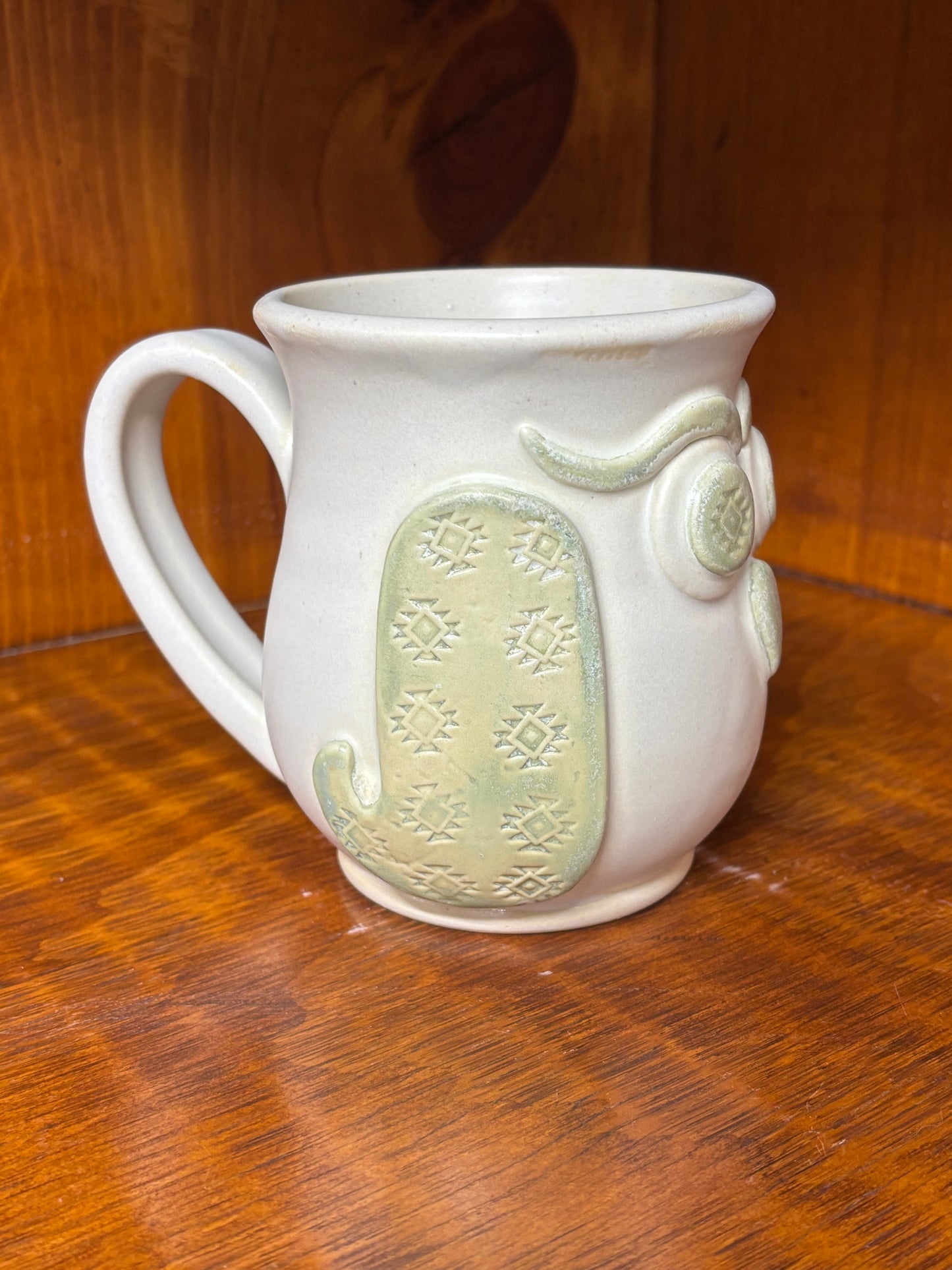 Green owl mug