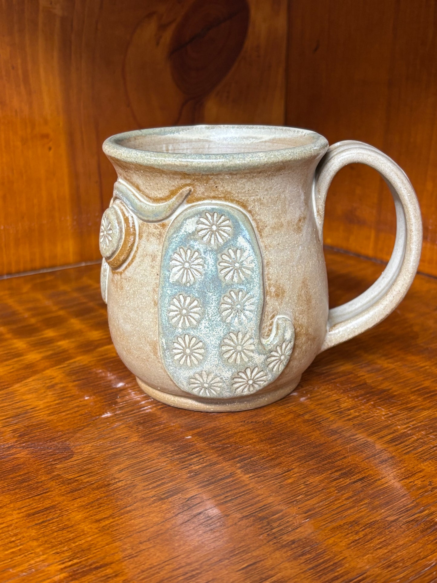 Green tea owl mug