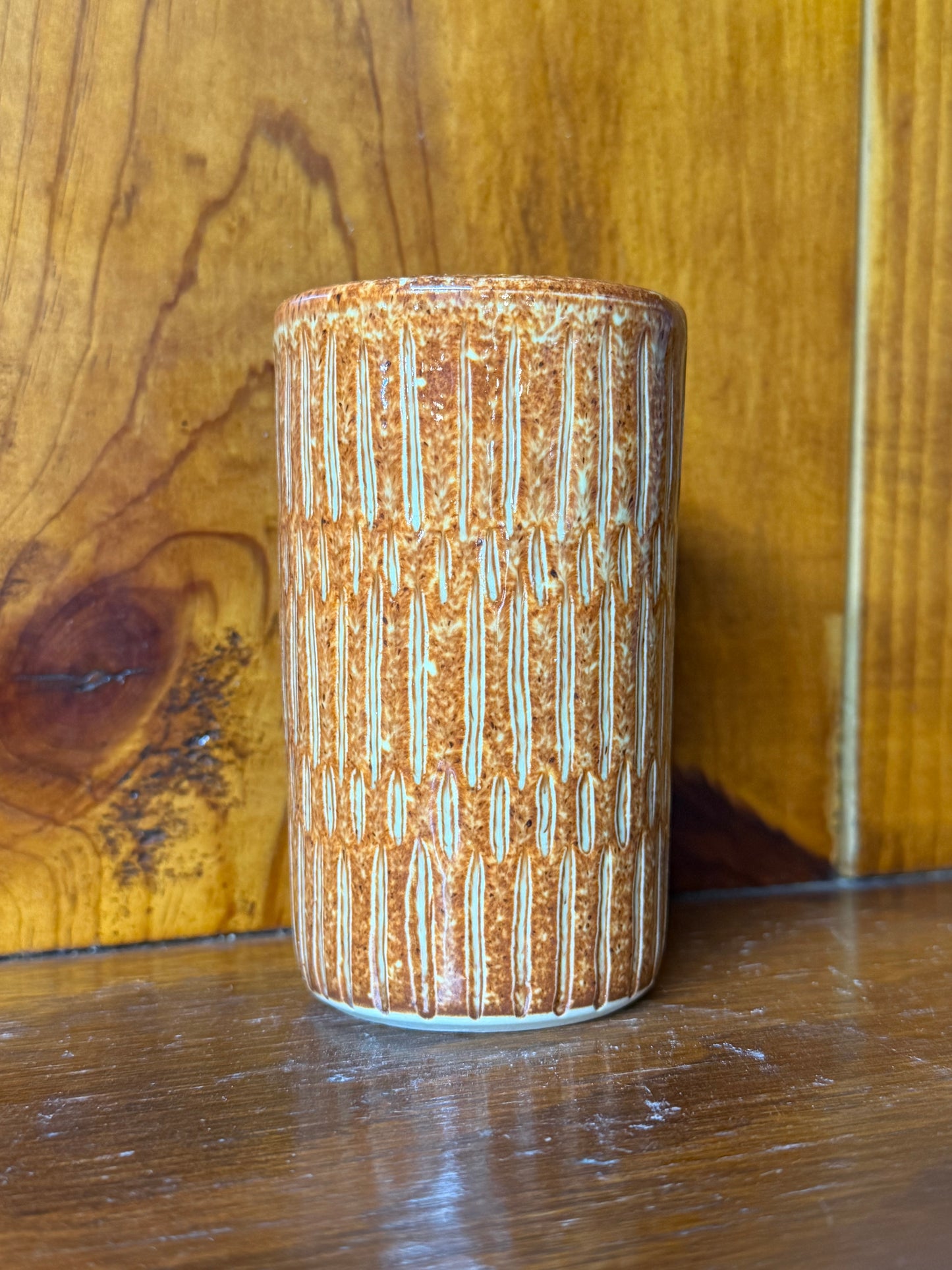 Carved Mini Hanging Wall Vase