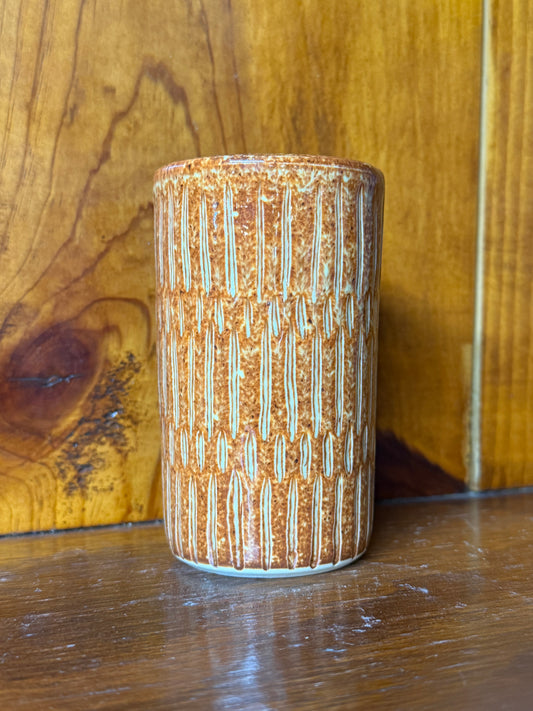 Carved Mini Hanging Wall Vase