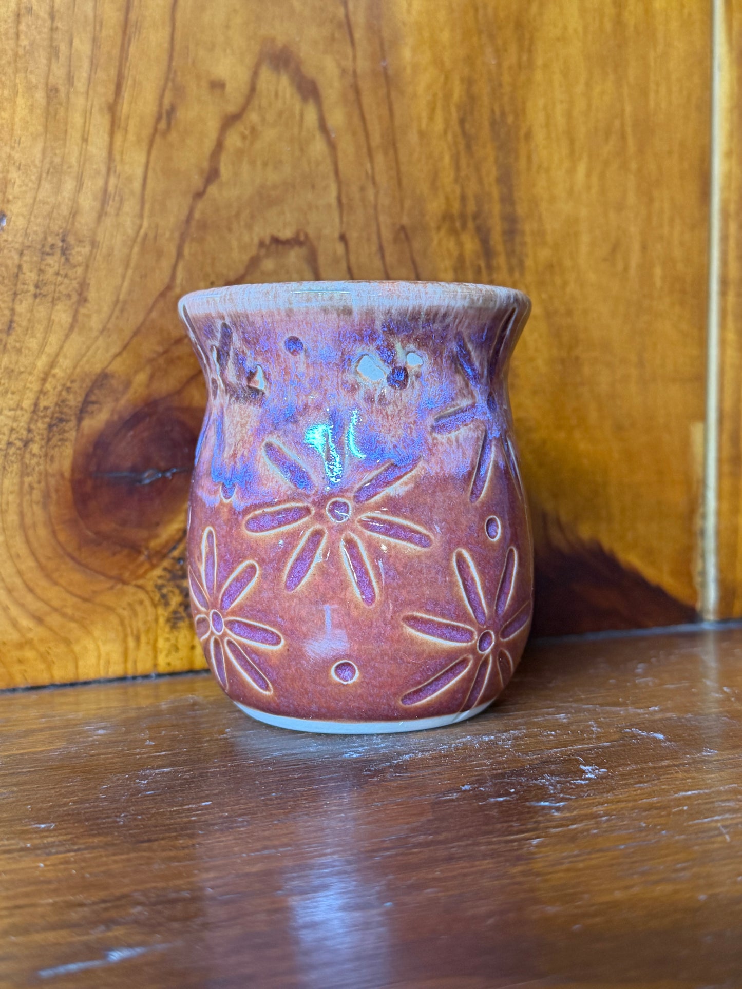 Carved Mini Hanging Wall Vase