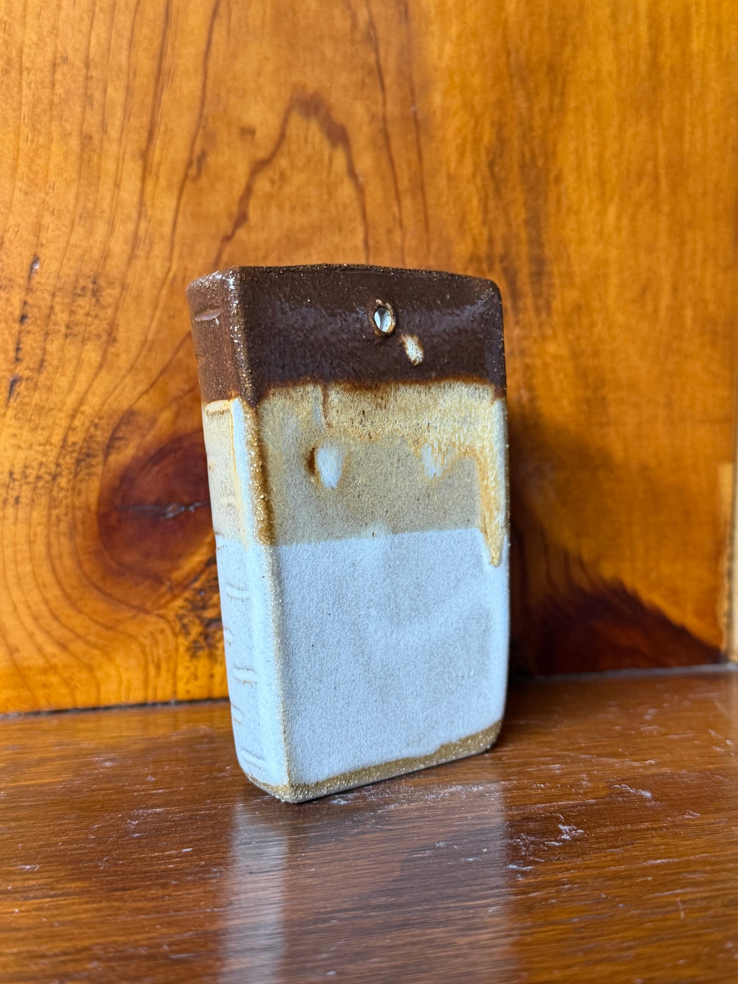 Carved Mini Hanging Wall Vase