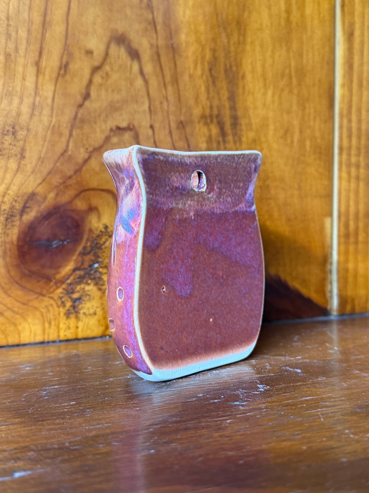 Carved Mini Hanging Wall Vase