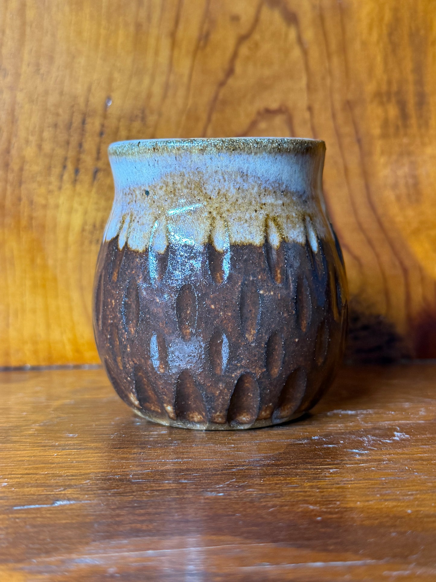 Carved Mini Hanging Wall Vase