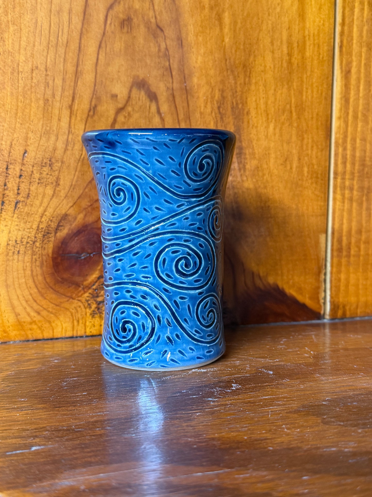 Carved Mini Hanging Wall Vase