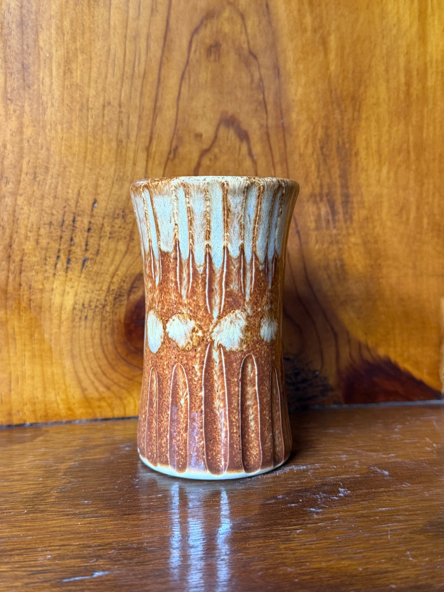Carved Mini Hanging Wall Vase
