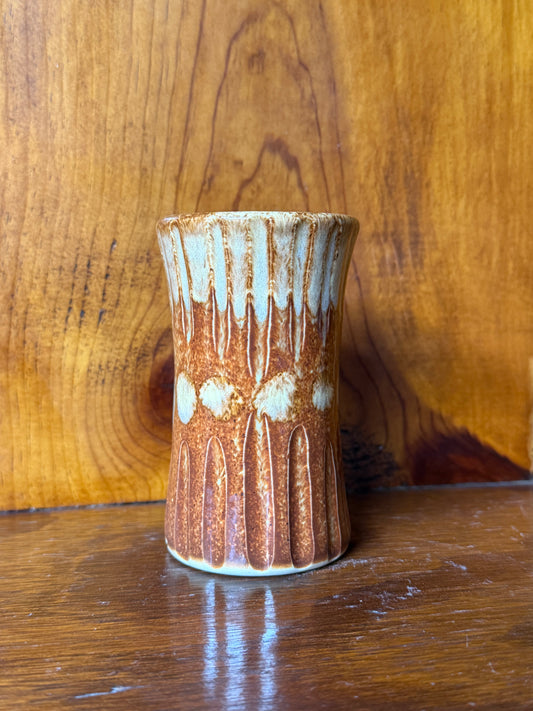 Carved Mini Hanging Wall Vase