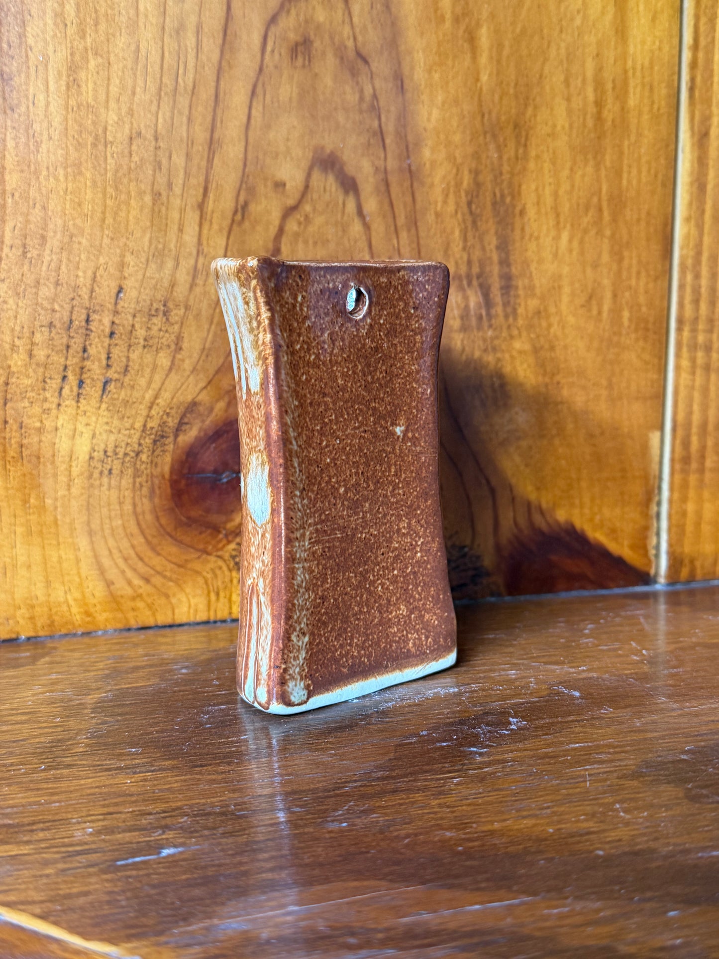 Carved Mini Hanging Wall Vase