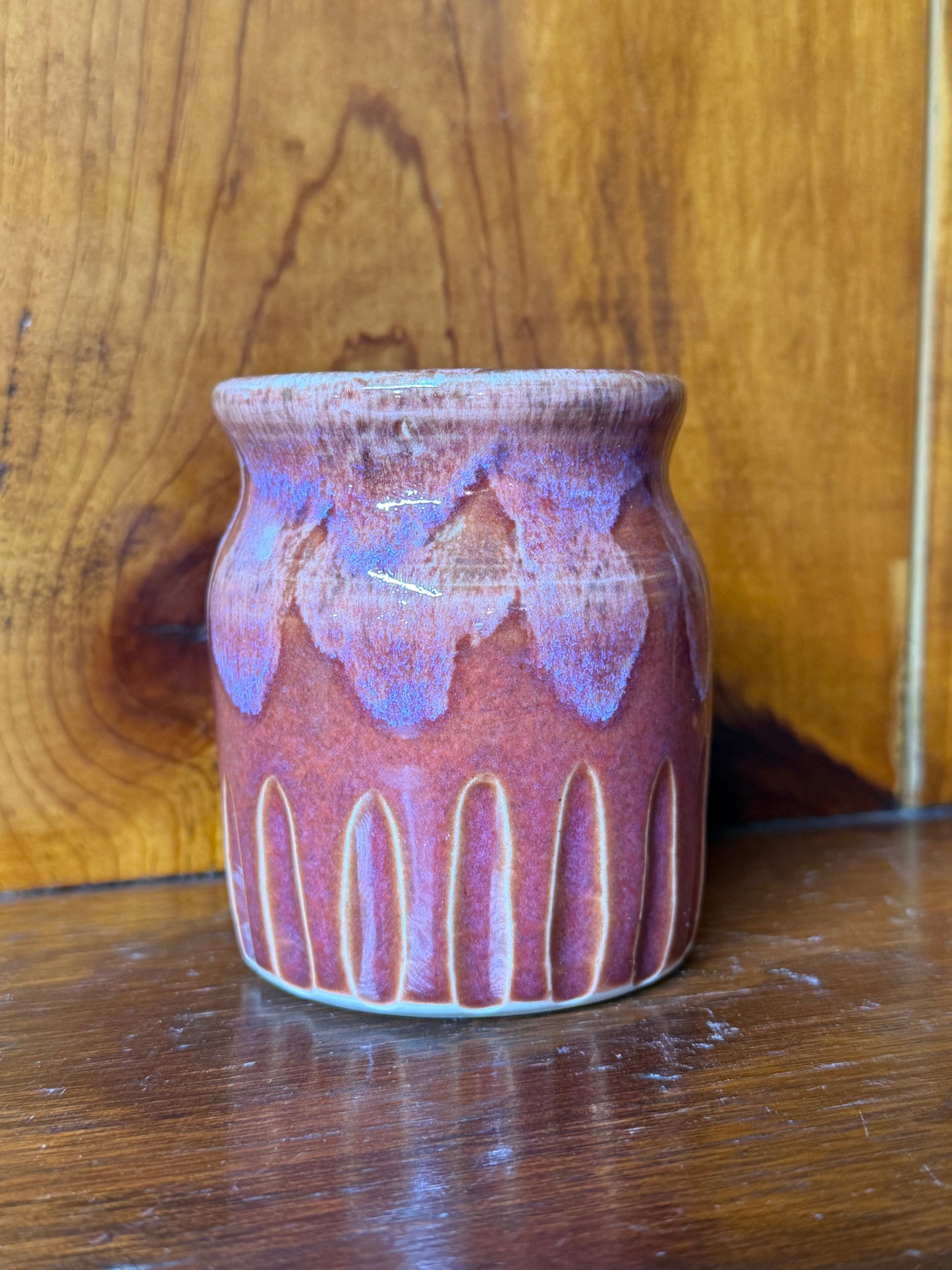 Carved Mini Hanging Wall Vase