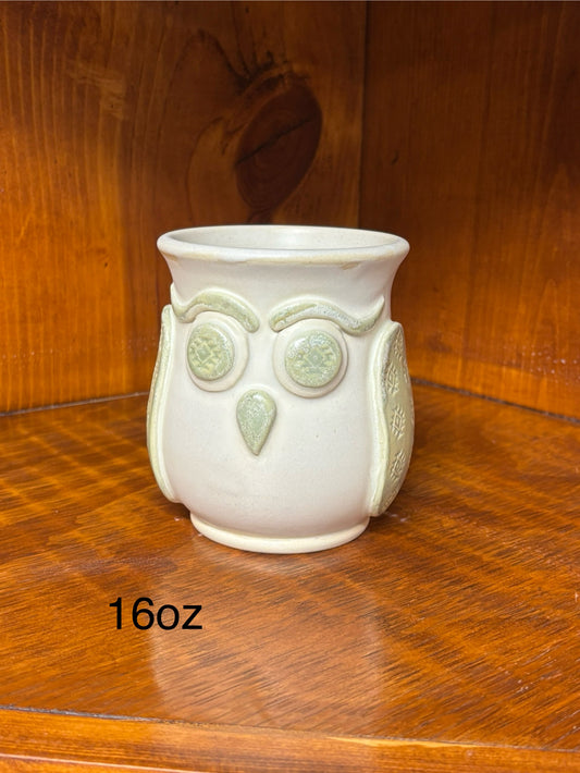 Green owl mug