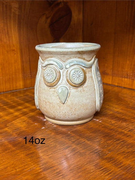 Green tea owl mug